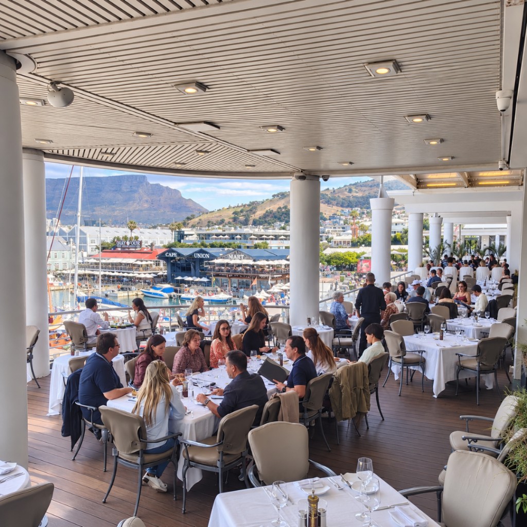 The terrace and Table Mountain